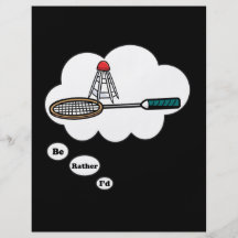I'd rather be playing Badminton 5 Flyer Design