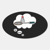 I'd rather be playing Badminton 5 Stickers