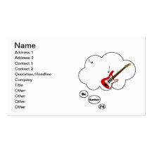 i'd rather be playing Guitar 8 Business Card Template