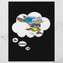 I'd rather be playing Lacrosse 3 Full Colour Flyer