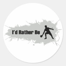 I'd Rather Be Playing Ping Pong Sticker