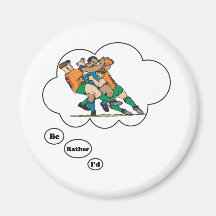 I'd rather be playing Rugby 2 Refrigerator Magnets