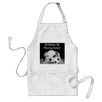 "I'd Rather Be Playing Soccer" English Bulldog Apron