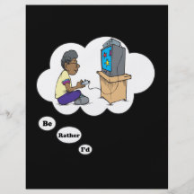 I'd rather be playing Video Games 3 Full Color Flyer