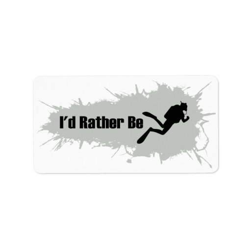 I'd Rather Be Scuba Diving Labels