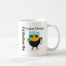 I'd Rather Be Scuba Diving Mugs