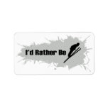 I'd Rather Be Skiing Address Label