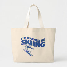 I'd Rather Be Skiing (male) Canvas Bags
