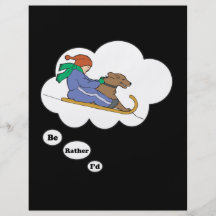 I'd rather be Sledding Personalized Flyer