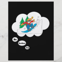 I'd rather be Snowboarding 4 Full Color Flyer