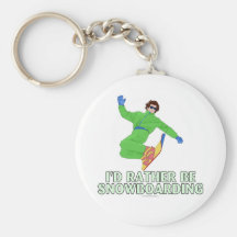 I'd rather be snowboarding (keychain)