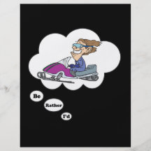 I'd rather be Snowmobiling Personalized Flyer