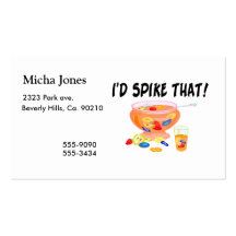 I'd Spike That Punch Business Cards