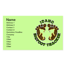 Idaho Bigfoot Tracker Business Cards