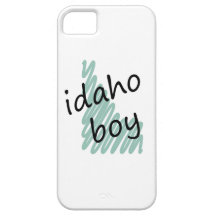 Idaho Boy on Child's Idaho Map Drawing iPhone 5 Cases