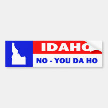 IDAHO BUMPER STICKERS