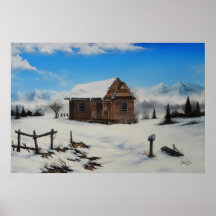 Idaho farm house Oil Painting by David Paul Posters