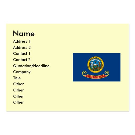 Idaho State Flag Business Cards