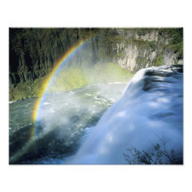 Idaho. USA. Rainbow in spray above Upper Mesa Art Photo