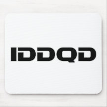IDDQD - Doom, Gamer, Gaming, Video Games Mouse Pad