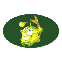 Idea Fish Oval Sticker