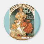 Idéal d'Alphonse (Alfons) Mucha Chocolat Aimants