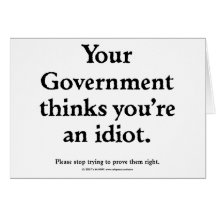 Idiot de gouvernement carte de vœux