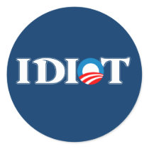 Idiot Obama Sticker