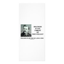 Idleness Is The Parent Of Psychology Personalized Rack Card