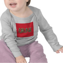 iDRUNK Green Text Red Square Funny Shirt