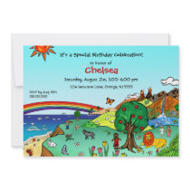 Idyllic Children's Landscape -- Paradise Announcements