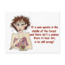 If A Man Speaks Postcard