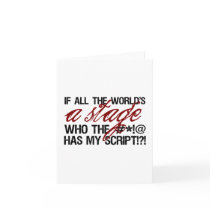 If all the world's a stage ...