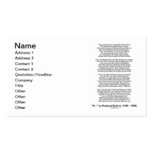 "If-" by Rudyard Kipling Business Card