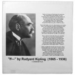 If- by Rudyard Kipling Motivational Advice Poem Cloth Napkins