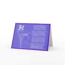 IF by Rudyard Kipling Purple Card