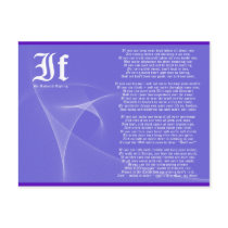 IF by Rudyard Kipling Purple Postcards