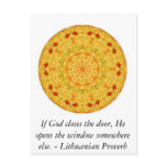 If God closes the door, He opens the window ...... postcards