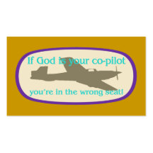 If God is your co-pilot Tract Cards / Business Card Template