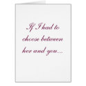 If I had to choose... cards