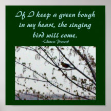 If I keep a green bough in my heart,...Poster
