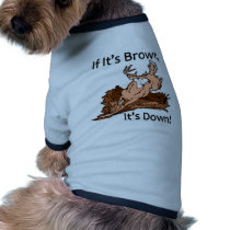 If it's brown, it's down hunting design black dog t-shirt
