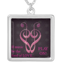 If music be the food of LOVE Custom Necklace
