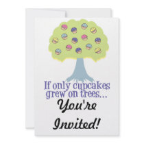 If only Cupcakes on Trees Invite