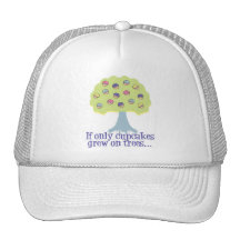 If only Cupcakes on Trees Mesh Hat