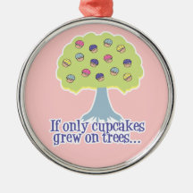 If only Cupcakes on Trees Ornaments
