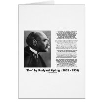 "If— " Poem By Rudyard Kipling Greeting Card