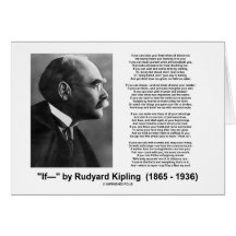 "If— " Poem By Rudyard Kipling Cards