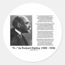 "If— " Poem By Rudyard Kipling Sticker