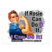 If Rosie Can Do It Hodgkin's Lymphoma Warrior Post Card
